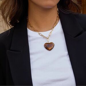 18K Gold Plated Heart Pendant Necklace